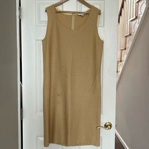 St. John knit dress in metallic gold